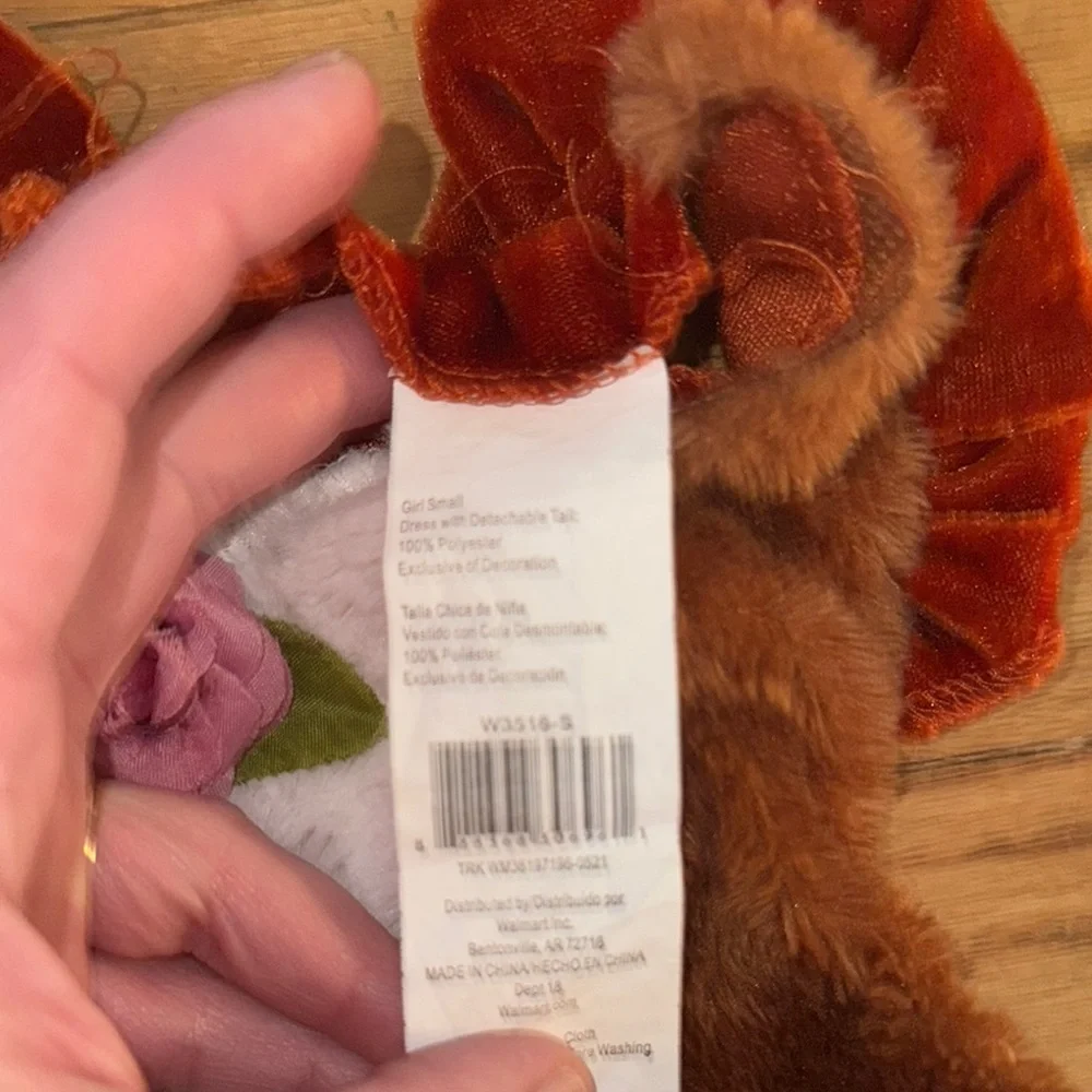 ❄️Adorable Dreamgirl Kids Fuzzy fox Costume size‎ small w/detachable tail